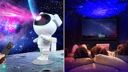 Artículo de EL PAÍS Escaparate que describe las funciones del astronauta-proyector de galaxias más vendido en Amazon.