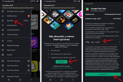 Google Play Pass para Android.