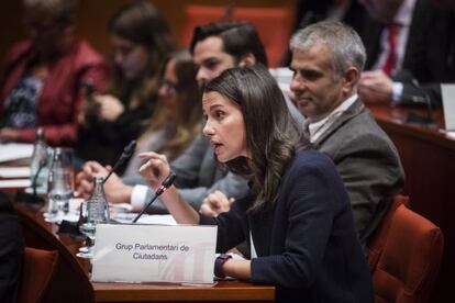 Inés Arrimadas, en su intervención esta mañana.