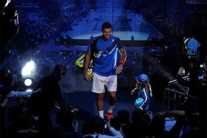 Tsonga, antes de medirse a Berdych en la semifinal.