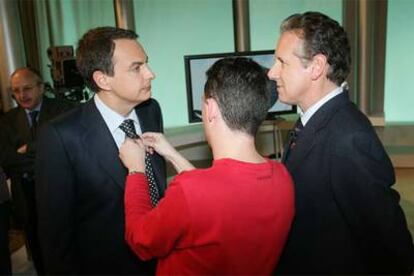 José Luis Rodríguez Zapatero poco antes de su entrevista en TVE-1.