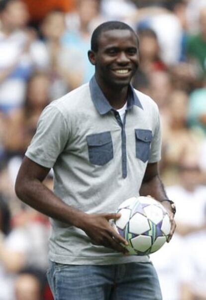 Muamba, en el Bernabéu.