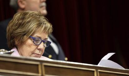 La vicepresidenta primera del Congreso, Celia Villalobos, durante la segunda jornada del debate del estado de la nación en el Congreso de los Diputados.