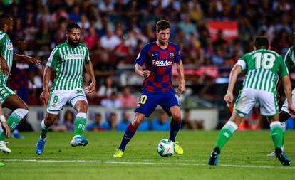 Sergi Roberto, en el duelo ante el Betis.      25/08/2019 ONLY FOR USE IN SPAIN