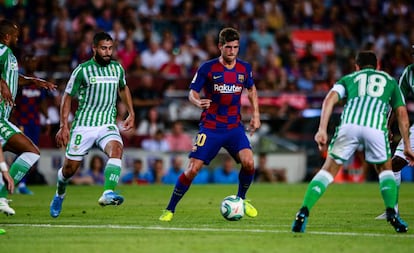 Sergi Roberto, en el duelo ante el Betis.      25/08/2019 ONLY FOR USE IN SPAIN