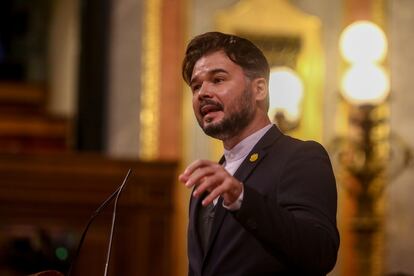 El portavoz de Esquerra Republicana (ERC) en el Congreso, Gabriel Rufián.