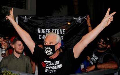 Roger Stone este viernes 10 de julio en su casa de Fort Lauderdale, Florida.