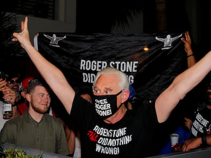 Roger Stone este viernes 10 de julio en su casa de Fort Lauderdale, Florida.