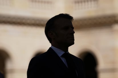 El presidente francés, Emmanuel Macron, durante una ceremonia militar en los Inválidos de París, el pasado día 5. 
