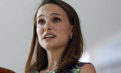 Natalie Portman, durante un discurso en Harvard.