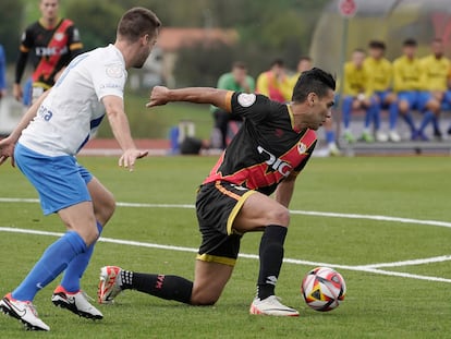 Falcao, el pasado miércoles contra el Lugones en Copa del Rey.