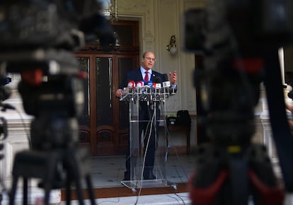 O governador Wilson Witzel durante entrevista no Rio de Janeiro.