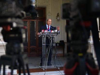 O governador Wilson Witzel durante entrevista no Rio de Janeiro.