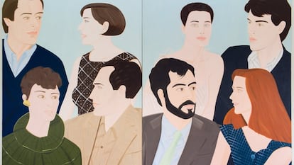 'Up in the Bleachers' (1983), de Alex Katz.