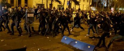 Incidentes desde el tramo que va de la plaza de Col&oacute;n y Cibeles. 