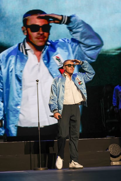 Macklemore durante un concierto en Auckland, Nueva Zelanda, en 2024.