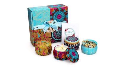 Set de regalo original para mujer de velas perfumadas