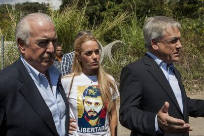 Andr&eacute;s Pastrana, Lilian Tintori y Sebasti&aacute;n Pi&ntilde;era.