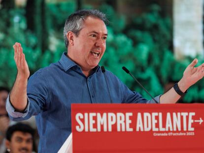 El secretario general del PSOE andaluz, Juan Espadas, durante un acto del partido en octubre.