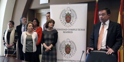 Rueda de prensa de Jos&eacute; Carrillo Menendez, rector de la UCM.