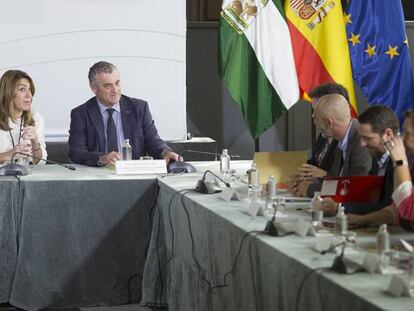 La presidenta de la Junta, Susana D&iacute;az, durante el Pleno del Consejo Econ&oacute;mico y Social de Andaluc&iacute;a.