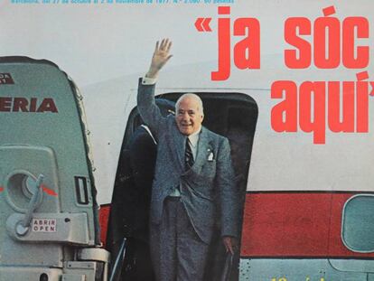 La rebuda popular que va tenir Tarradellas, i que va reflectir la premsa de l’època, com a 'Destino'.