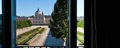 Vista desde una de las habitaciones del hotel NH Collection Palacio de Aranjuez.