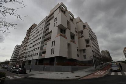 Bloque de pisos en Valdebebas, al norte de Madrid, afectado por una reciente sentencia del Tribunal Superior de Jusitica de Madrid. 