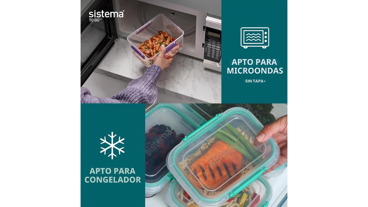 This lunch box can be put in the microwave without its lid.