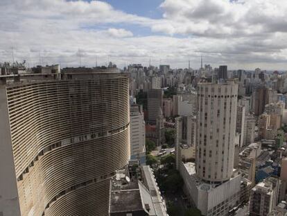 Vista a&eacute;rea do centro de S&atilde;o Paulo.