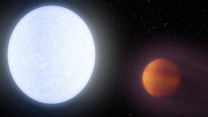 Reconstrucci&oacute;n de la estrella Kelt-9 y su planeta