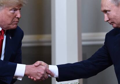 El presidente de EE UU, Donald Trump, junto al presidente ruso, Vladimir Putin, el pasado 16 de julio en Helsinki. 