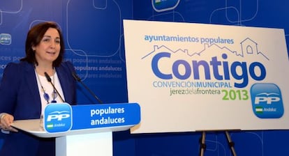 Ana Corredera, en la presentaci&oacute;n de la convenci&oacute;n municipal del PP.