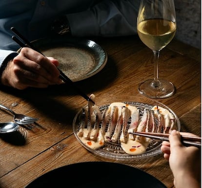 Un plat del restaurant Kamikaze de Barcelona.