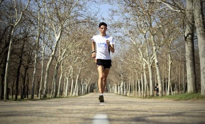 Álvaro Martín training in Madrid's Casa de Campo.
