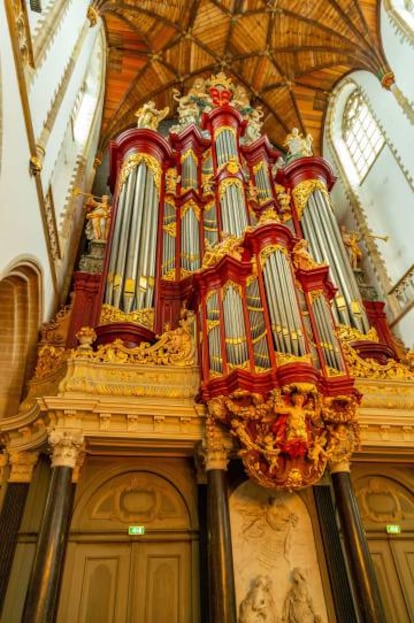 El órgano de la catedral gótica de San Bavón.