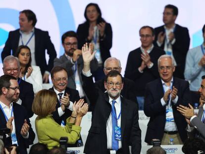 XVIII Congreso Nacional del Partido Popular (PP). Mariano Rajoy, Mar&iacute;a Dolores de Cospedal, Fernando Martinez-Maillo 
 
 
 