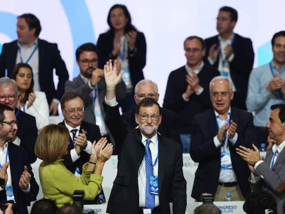 XVIII Congreso Nacional del Partido Popular (PP). Mariano Rajoy, Mar&iacute;a Dolores de Cospedal, Fernando Martinez-Maillo 
 
 
 