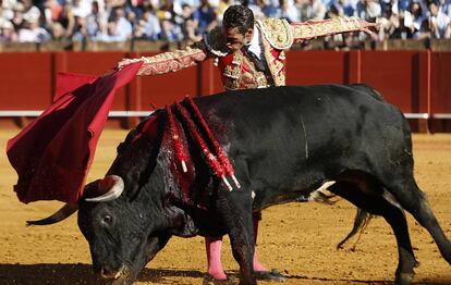 Pepe Moral, el pasado mayo en la Maestranza de Sevilla. 