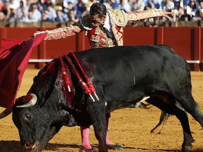 Pepe Moral, el pasado mayo en la Maestranza de Sevilla. 