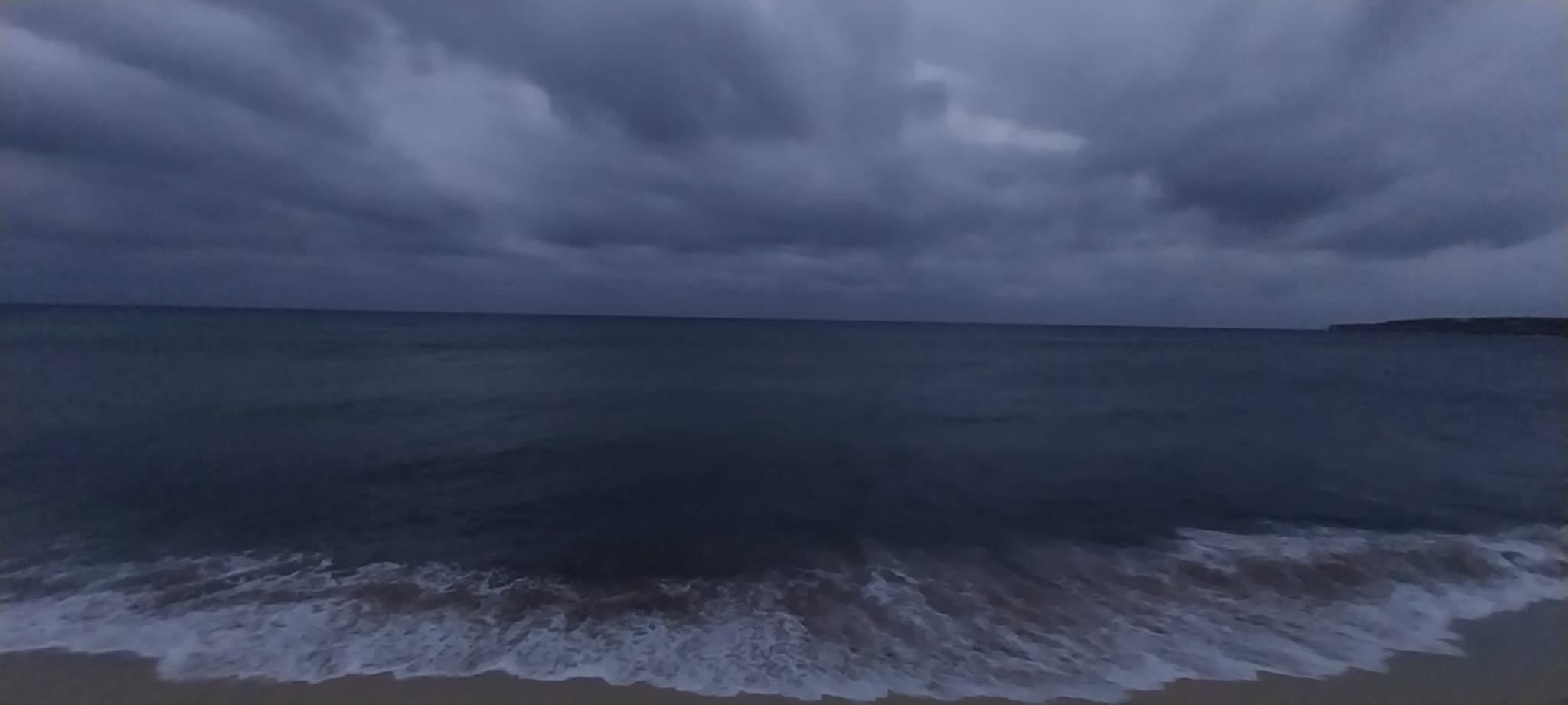La tormenta del jueves sobre el mar en Formentera.