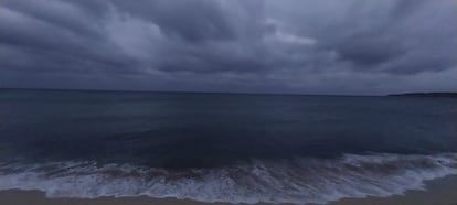 La tormenta del jueves sobre el mar en Formentera.