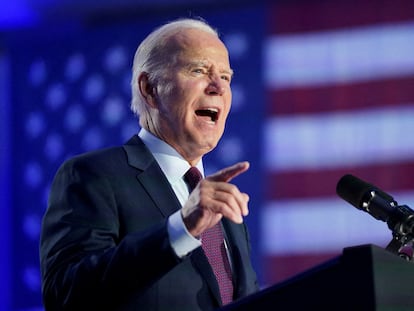 U.S. President Joe Biden holds a campaign rally ahead of the state's Democratic presidential primary, in Las Vegas, Nevada, U.S. February 4, 2024.