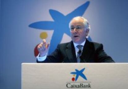 GRA071 BARCELONA, 25/04/2013.- El consejero delegado de CaixaBank, Juan María Nin, durante la rueda de prensa de presentación de los resultados de la entidad del primer trimestre del año, previa a la Junta General de Accionistas que se celebra hoy en Barcelona. EFE/Marta Pérez