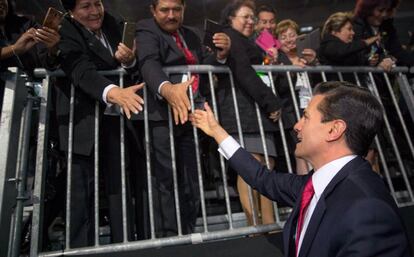 Peña Nieto, durante un acto institucional