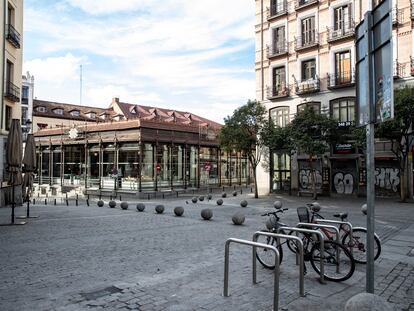 El mercado de San Miguel en marzo de 2020.