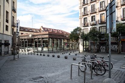 El mercado de San Miguel en marzo de 2020.