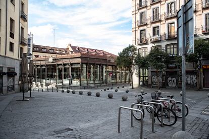 El mercado de San Miguel en marzo de 2020.