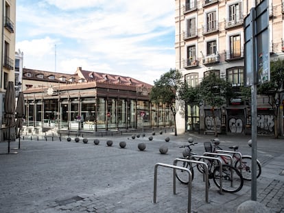 El mercado de San Miguel en marzo de 2020.