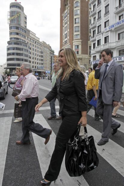 Jiménez, momentos antes de presentar su candidatura.